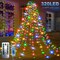 Kitcheniva 6.56FT x 16 Lines 320 LED Christmas Tree Waterfall String Lights